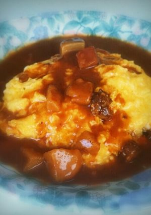 レトルトカレーでふわとろ和風オムライス♪-レシピのメイン写真