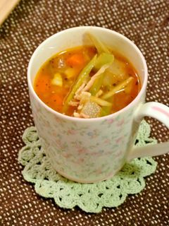 簡単!根菜アスパラベーコンのトマトスープ-レシピのメイン写真