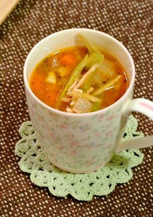 簡単！根菜アスパラベーコンのトマトスープ-レシピのメイン写真