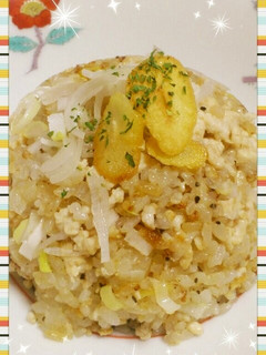 簡単♪長ネギとひき肉のシンプル炒飯-レシピのメイン写真