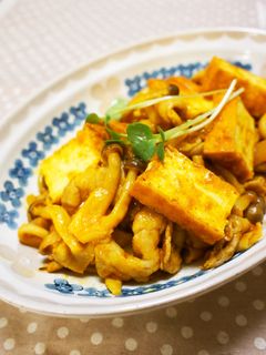 豚肉と厚揚げのトマトカレー炒め-レシピのメイン写真