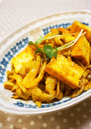 豚肉と厚揚げのトマトカレー炒め-レシピのメイン写真