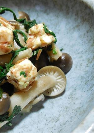 わさび香る♪春菊とクリチの和え物　どすぇ-レシピのメイン写真