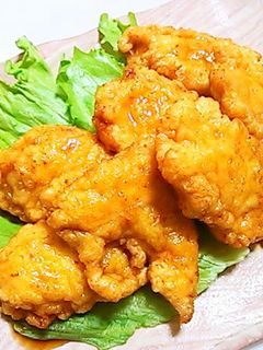 鶏胸肉でふんわり鶏天(とり天)の甘酢だれ-レシピのメイン写真