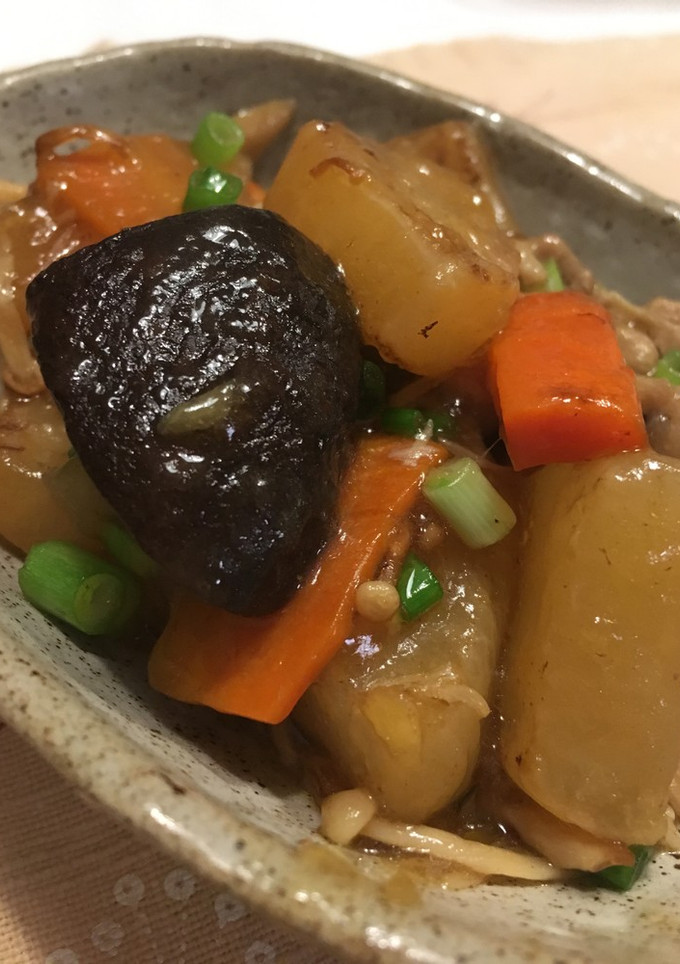 大根ときのこと豚肉の炒め煮-レシピのメイン写真