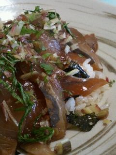 イナダの漬け丼♪-レシピのメイン写真