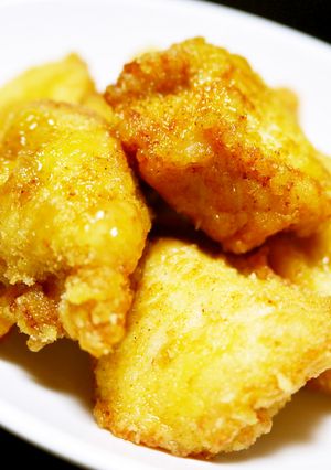 カレー味もいいね!柔らか鶏むね肉の唐揚げ-レシピのメイン写真