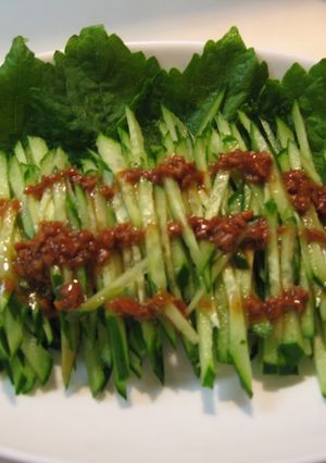キュウリの納豆ソースがけ-レシピのメイン写真