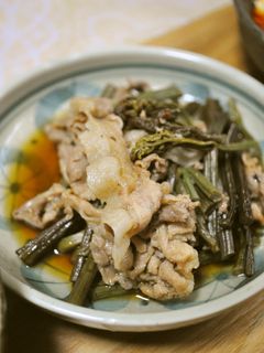 わらびと豚肉煮-レシピのメイン写真