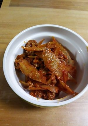 ゴボウとひき肉のトマト炒め煮♪-レシピのメイン写真