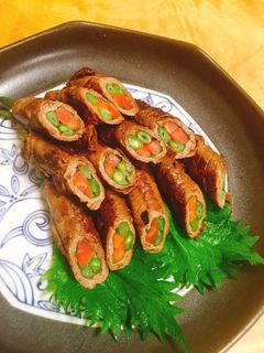 お弁当やおせちの一品に!三色牛肉巻き-レシピのメイン写真