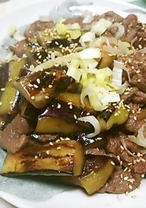茄子と牛肉の甘辛炒め-レシピのメイン写真