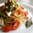 焼き林檎とクリームチーズの冷製パスタ♪