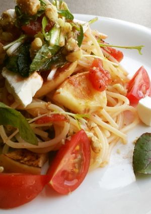 焼き林檎とクリームチーズの冷製パスタ♪-レシピのメイン写真