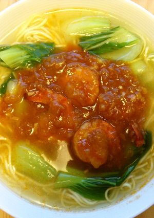 おいしい エビチリラーメン-レシピのメイン写真