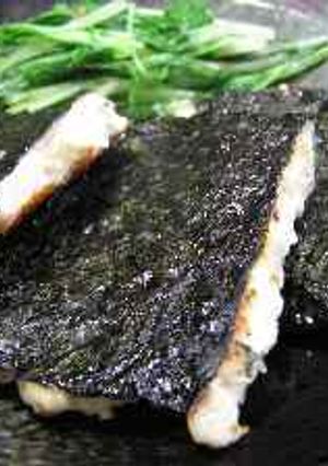 鶏ひき肉の磯辺焼き-レシピのメイン写真