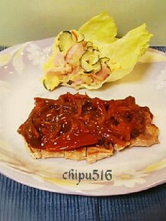 簡単子供が喜ぶ野菜ソース豚ロース肉ソテー-レシピのメイン写真