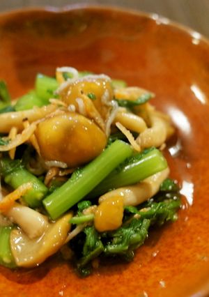 春菊となめこのお浸し-レシピのメイン写真