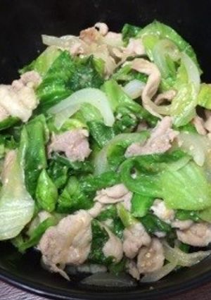 豚肉とレタスの味噌炒め-レシピのメイン写真