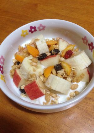 フルーツざっくりカリカリ朝ごはん-レシピのメイン写真