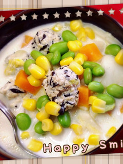 白菜と鶏団子のミルクスープ-レシピのメイン写真