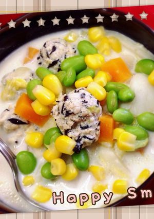 白菜と鶏団子のミルクスープ-レシピのメイン写真
