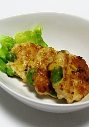 お弁当のおかず★枝豆入り鶏バーグ-レシピのメイン写真