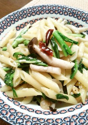 菜の花とむき海老のペペロンチーノ♪-レシピのメイン写真