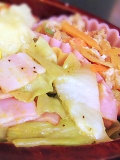 3分で✨キャベツとベーコンのカレー炒め-レシピのメイン写真