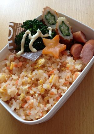 鮭チャーハン弁当-レシピのメイン写真