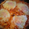 トマトソース味の巣ごもり卵
