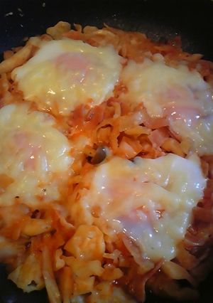 トマトソース味の巣ごもり卵-レシピのメイン写真