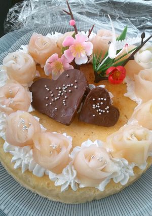 結婚祝い♪寄り添うハートのケーキ-レシピのメイン写真