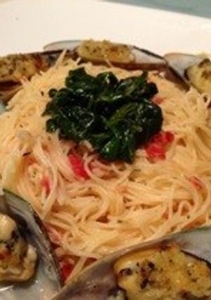 エンジェルヘアーのムール貝オーブン焼き添-レシピのメイン写真
