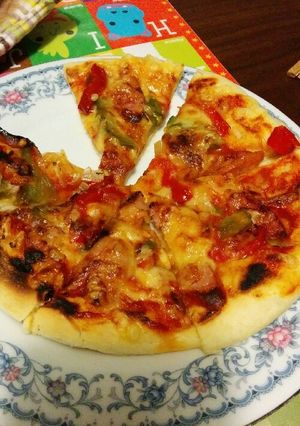 魚焼グリルでも！トマトソースで手作りピザ-レシピのメイン写真