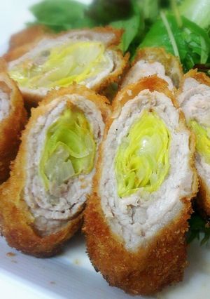 春キャベ巻きトンカツ-レシピのメイン写真