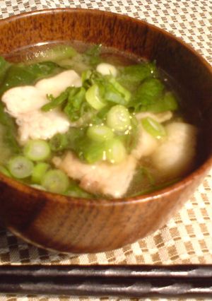 簡単☆豚バラとほうれん草のお味噌汁-レシピのメイン写真