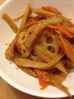 ごぼうとレンコンのきんぴら★お弁当にも★-レシピのメイン写真