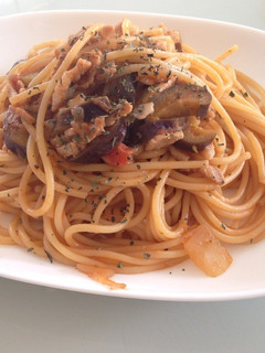 残り物で☆豚肉トマトナスのパスタ-レシピのメイン写真