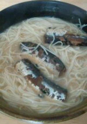 魚の缶詰でにゅうめん-レシピのメイン写真
