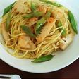 タケノコと三度豆のアンチョビパスタ