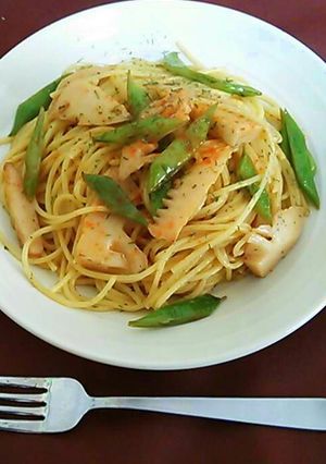 タケノコと三度豆のアンチョビパスタ-レシピのメイン写真