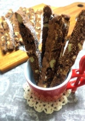 胡桃ココア＆チョコチップ☆ ビスコッティ-レシピのメイン写真