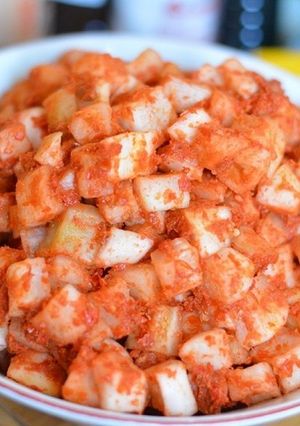 角切り大根の豆板辣醤一夜漬け-レシピのメイン写真
