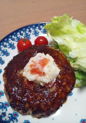 ポテトサラダとハンバーグ-レシピのメイン写真