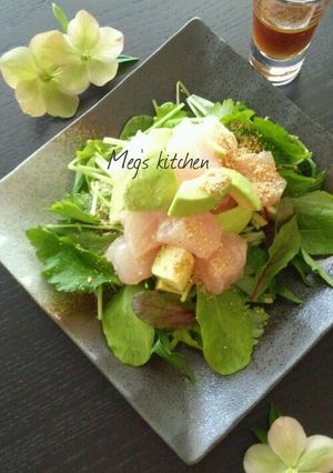 お刺身とアボカドのサラダ仕立て-レシピのメイン写真