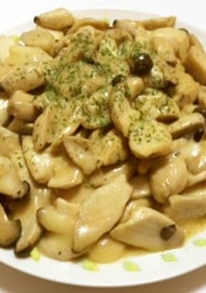 エリンギの醤油炒め　チーズ乗せ-レシピのメイン写真