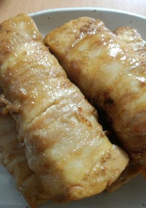 豚巻き豆腐③　トンテキ味-レシピのメイン写真