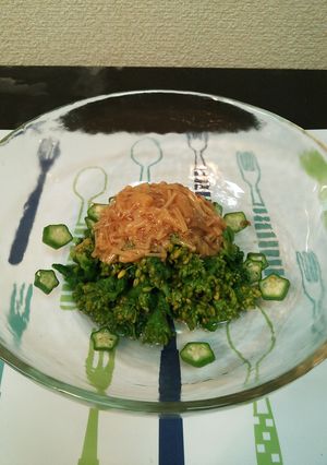 【松橋】超簡単！春の菜の花なめ茸のせ-レシピのメイン写真