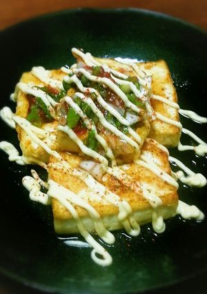 豆腐ステーキ梅ネギマヨポン♪-レシピのメイン写真